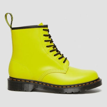 Unisex Dr. Martens 1460 Smooth Sulphur Yellow Leather Ankle Boots - Sulphur Yellow