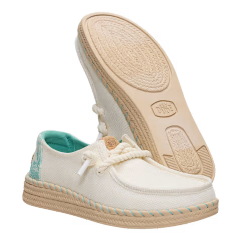 Womens Heydude Wendy Espadrille Hibiscus - Egret