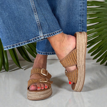 Womens Tamaris 27221 Cognac Sandals - Cognac