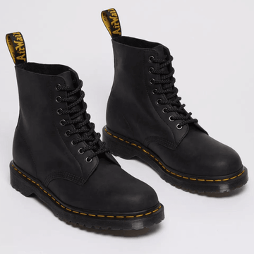 Womens Dr Martens 1460 Pascal Waxed Grain Boots - Black