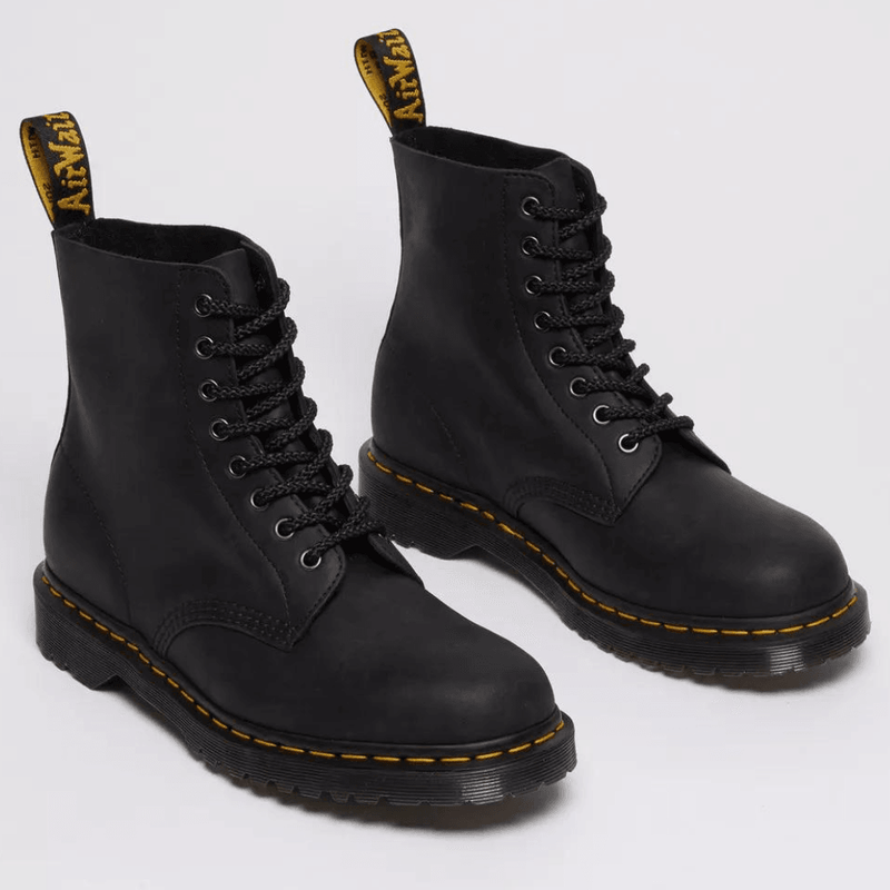 Womens Dr Martens 1460 Pascal Waxed Grain Boots - Black