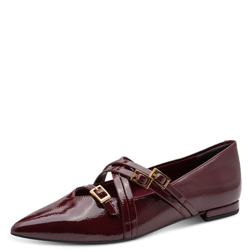 Womens Tamaris 22160 Loafers - Merlot Patent