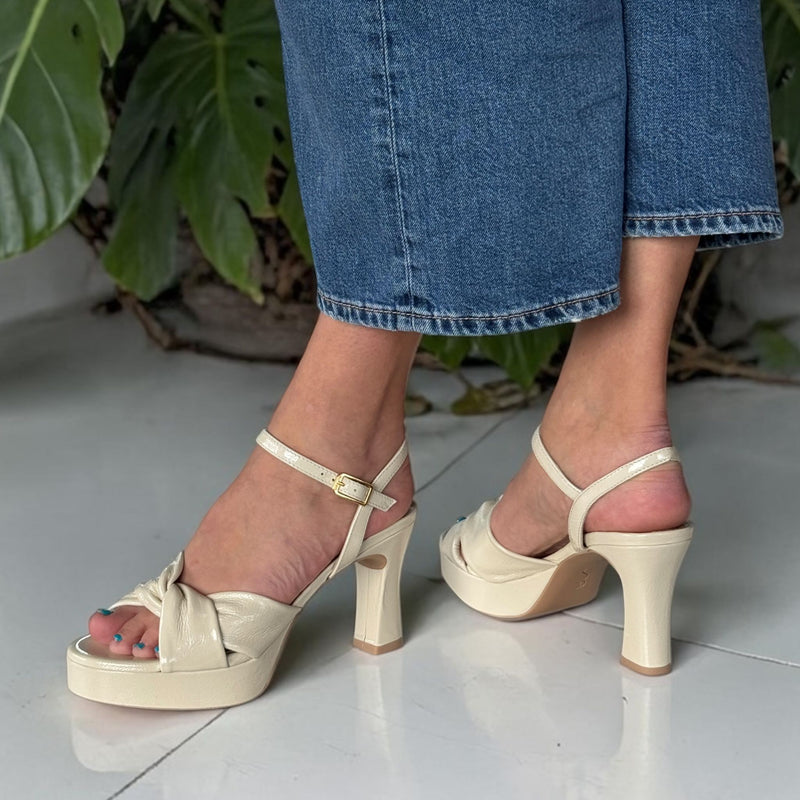 Womens Unisa Onoa Heeled Sandals - Ivory