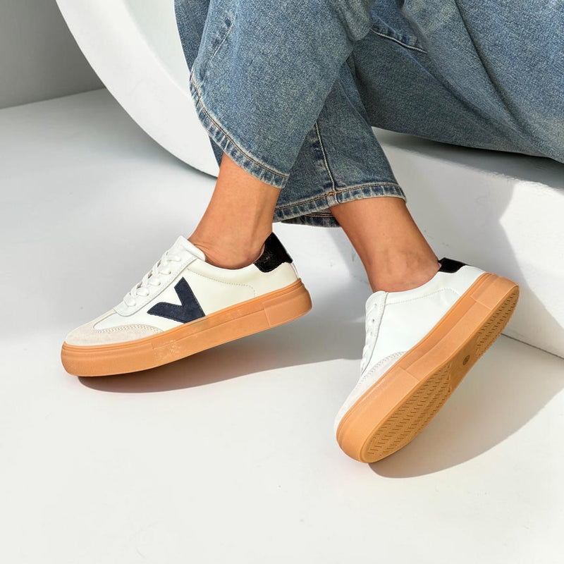 Womens Drilleys Signature Ninety Trainers - Blue Flurry
