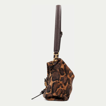 Womens Hispanitas 264948 Suede Shoulder Bag - Giraffe