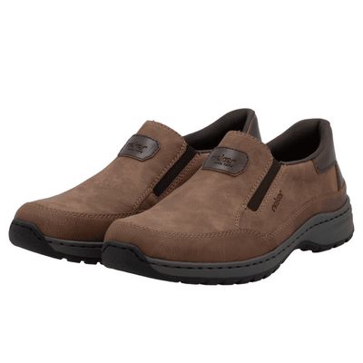 Mens Rieker 03365 Brown Casual Slip On Shoes - Brown