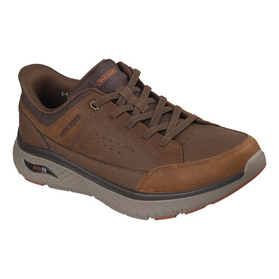 Mens Skechers Arch Fit Crosser - Felix Dark Brown Trainers - Dark Brown