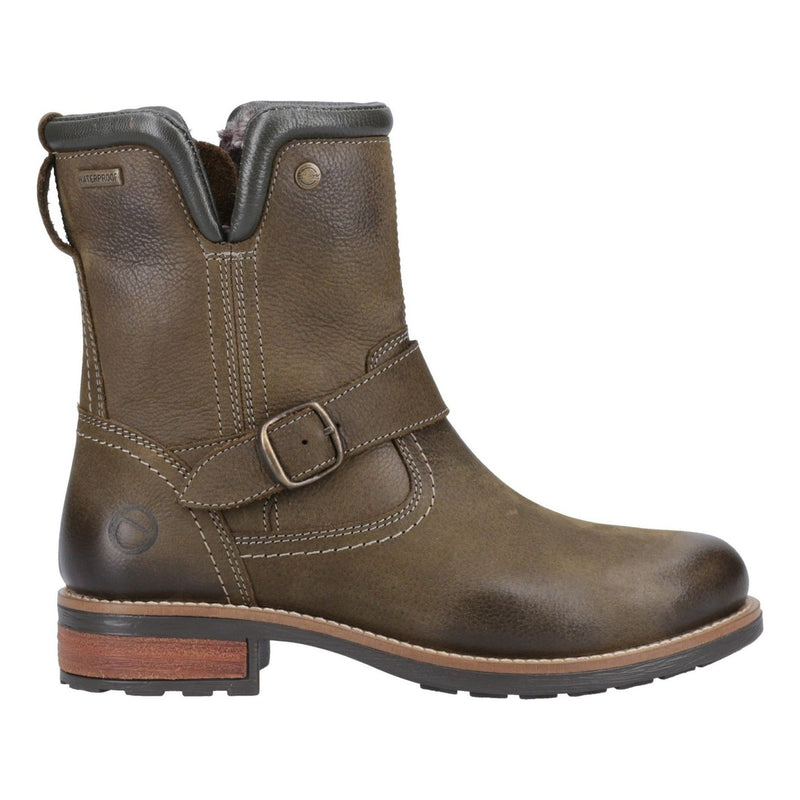 Womens Cotswold Kinsham Ankle Boots - Khaki