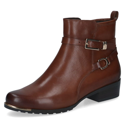 Womens Caprice 25307 Cognac Nappa Ankle Boots - Cognac Nappa