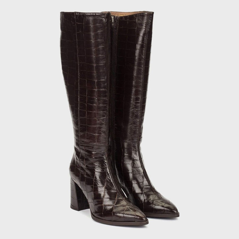 Womens Wonders 6305 Long Boots - Brown