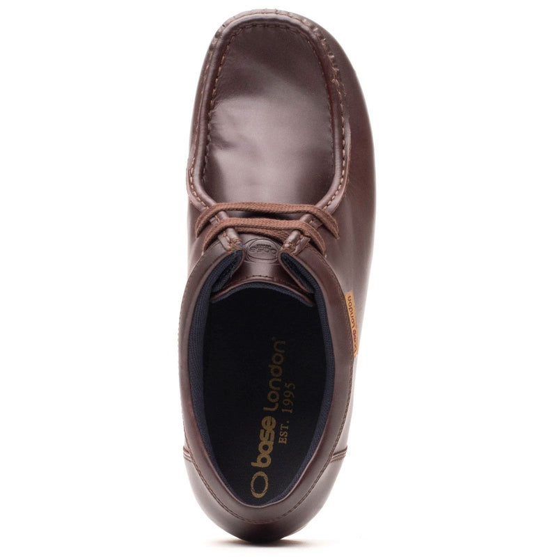 Mens Base London Koko Casual Lace-up Shoes - Chestnut
