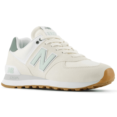 New Balance Women's 574 Trainers - Sea Salt and New Spruce - Beige