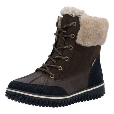 Womens Rieker Z4203 Brown Boots - Brown