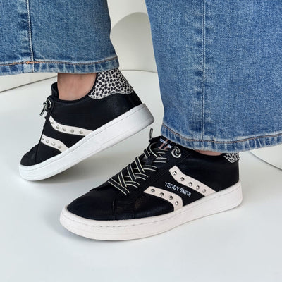 Womens Teddy Smith 121122 Black Trainers - Black