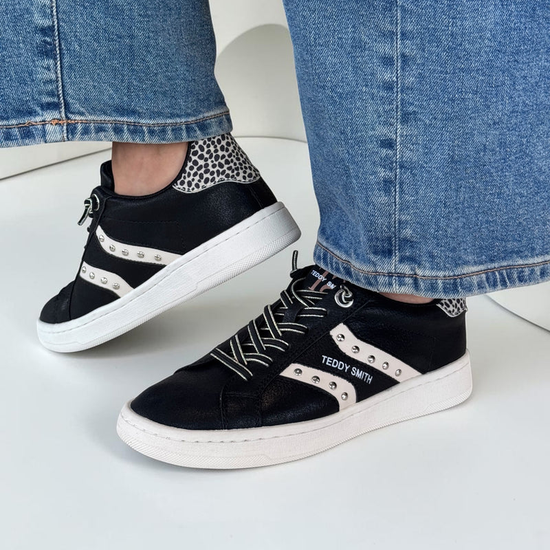 Womens Teddy Smith 121122 Black Trainers - Black