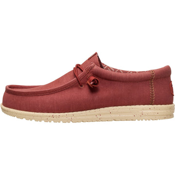 Mens Heydude Burnt Red Wally Stretch Canvas - Burnt Red