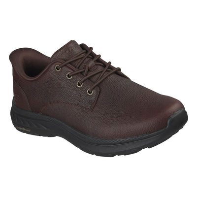 Mens Skechers Pollard - Colt Slip-Ins Casual Shoes - Red Brown