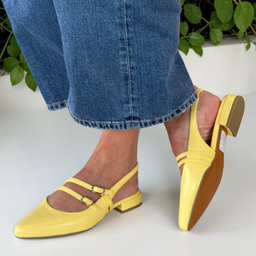Womens Marco Tozzi 29409 Limoncello Sling Pumps - Limoncello