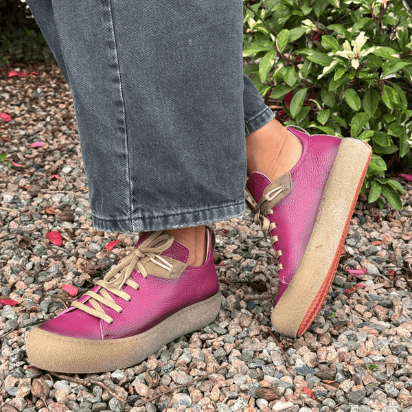 Womens Jose Saenz 3180 Gum Sole Laces Shoe - Magenta Purple