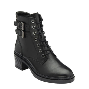 Womens Lotus Parton Laced Ankle Boots - Black