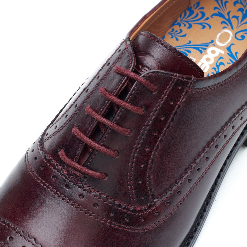 Mens Base London Ascot Formal Lace-up Shoes - Bordo