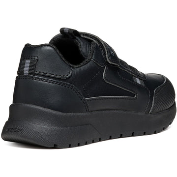 Junior Boys Geox BRIEZEE Black School Shoes - Black