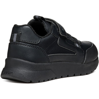 Junior Boys Geox BRIEZEE Black School Shoes - Black
