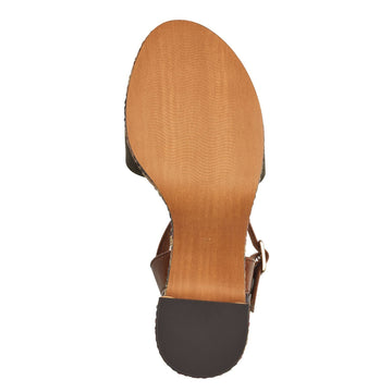 Womens Marco Tozzi 28008 Heeled Sandals - Khaki Combination