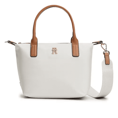Womens Tommy Hilfiger Monogram Mini Tote Bag - Soft Cream