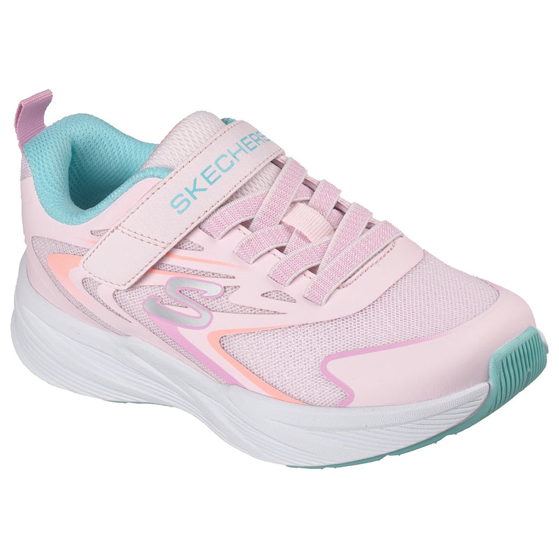 Girls Skechers 303882L Sparkle Mesh Microspec Tread Trainer - Junior - Light Pink