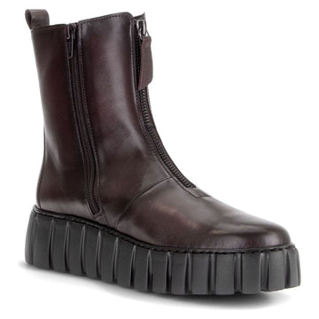 Womens Gabor 8016 Bordeaux Ankle Boots - Bordeaux