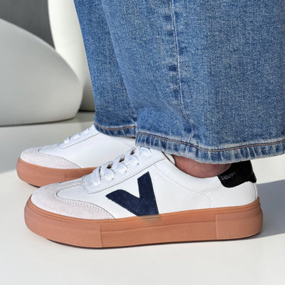 Womens Drilleys Signature Ninety Trainers - Blue Flurry