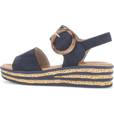 Womens Gabor 84.550 Wedge Andre Sandal - Marine Blue
