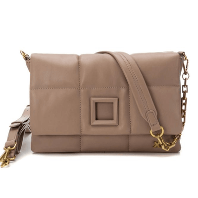 Womens Xti 184241 Beige Quilted Detachable Strap Handbag - Beige Gold