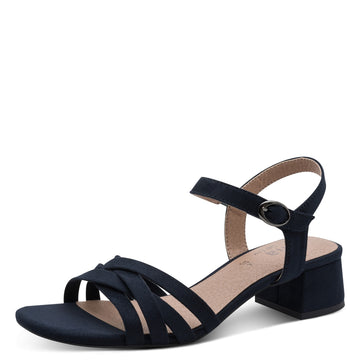 Womens Jana 28280 Navy Heeled Sandals - Navy
