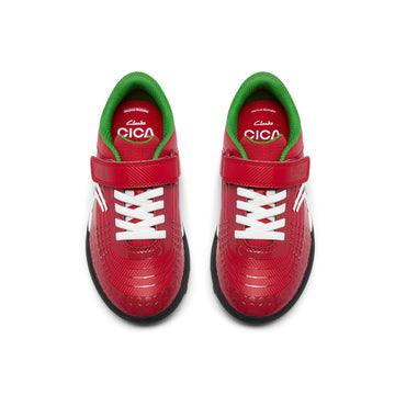 Boys Clarks CICA Goal Kid Football Shoes - Red