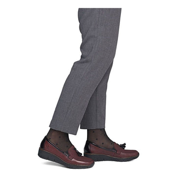 Womens Rieker 53771 Wedged Loafers - Wine Red