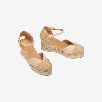 Womens Unisa Cech Skin Wedge Espadrilles - Skin