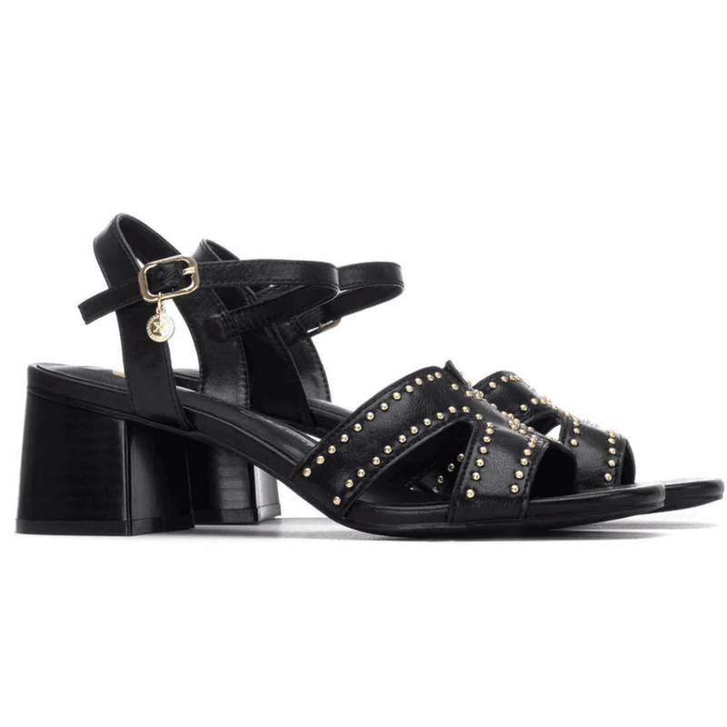 Womens Xti 145464 Block Heel Sandals - Black