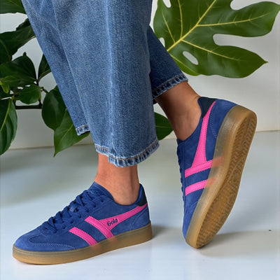 Womens Gola Viper Trainers - Deep Blue