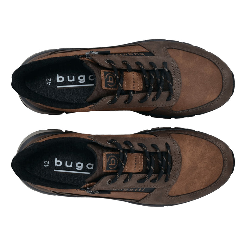 Mens Bugatti AOS06 Cognac Trainers - Cognac