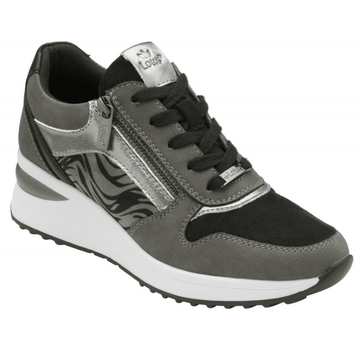 Womens Lotus Moore Grey Trainers - Grey