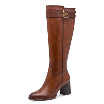 Womens Tamaris 25547 Long Boots - Cognac