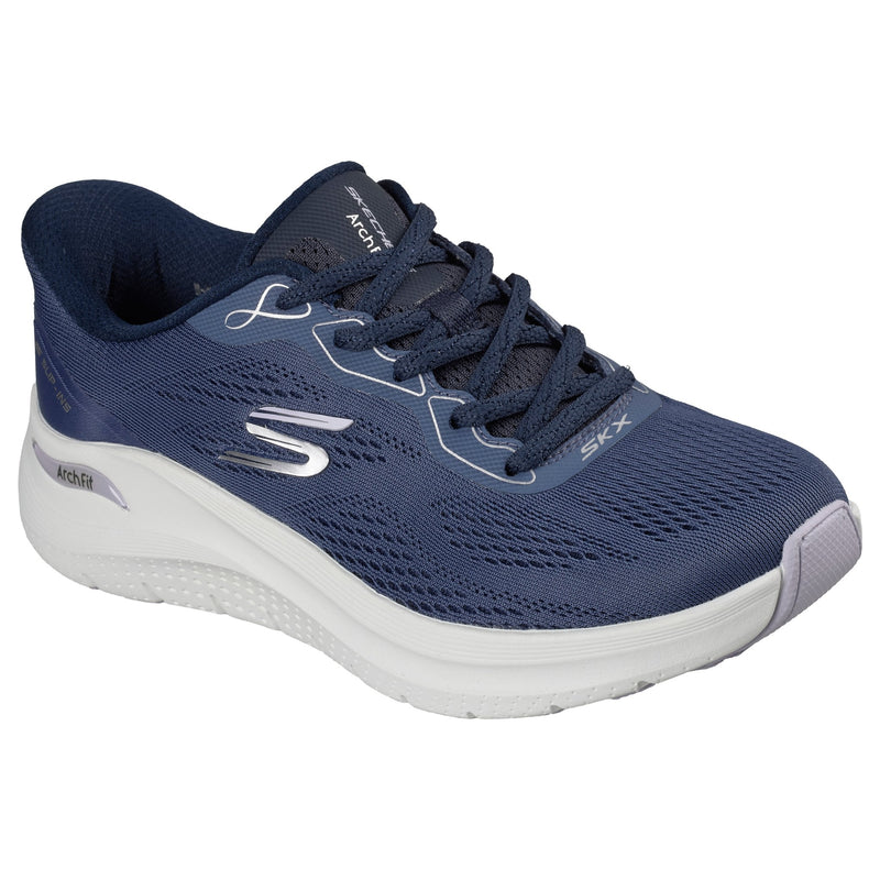 Womens Skechers 150338 Navy & White Slip-In Arch Fit 2.0 Trainer - Navy
