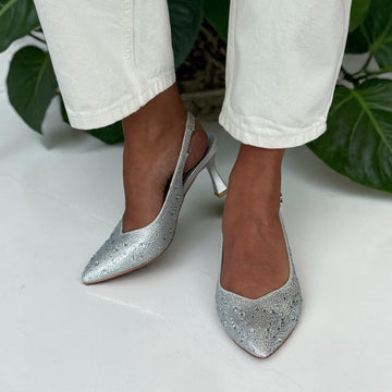 Womens Una Healy Sweet Caroline Heels - Chrome Jewel