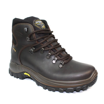 Mens Grisport Everest Waxed Leather Hiking Boot - Brown