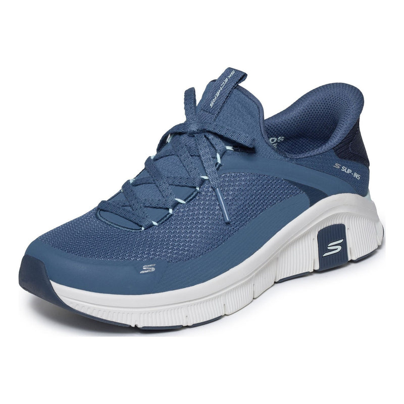 Womens Skechers 150892 Relaxed Fit Flex Navy Slip-Ins Trainers - Navy