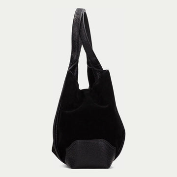 Womens Hispanitas 264939 Suede Shoulder Bag - Black