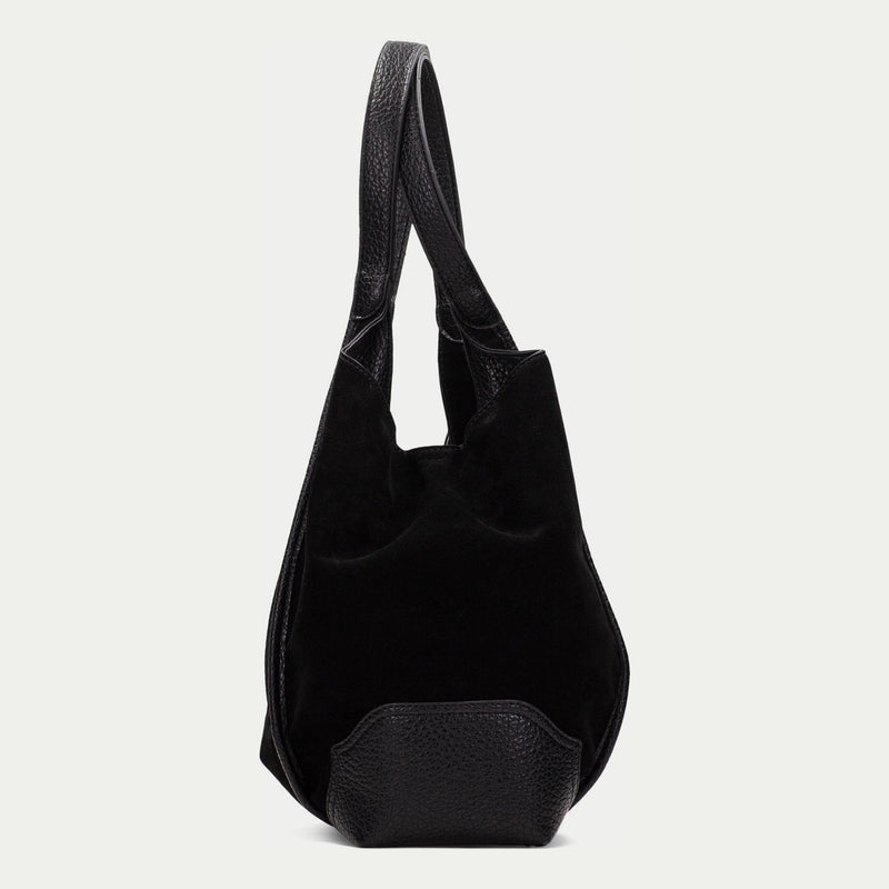 Womens Hispanitas 264939 Suede Shoulder Bag - Black