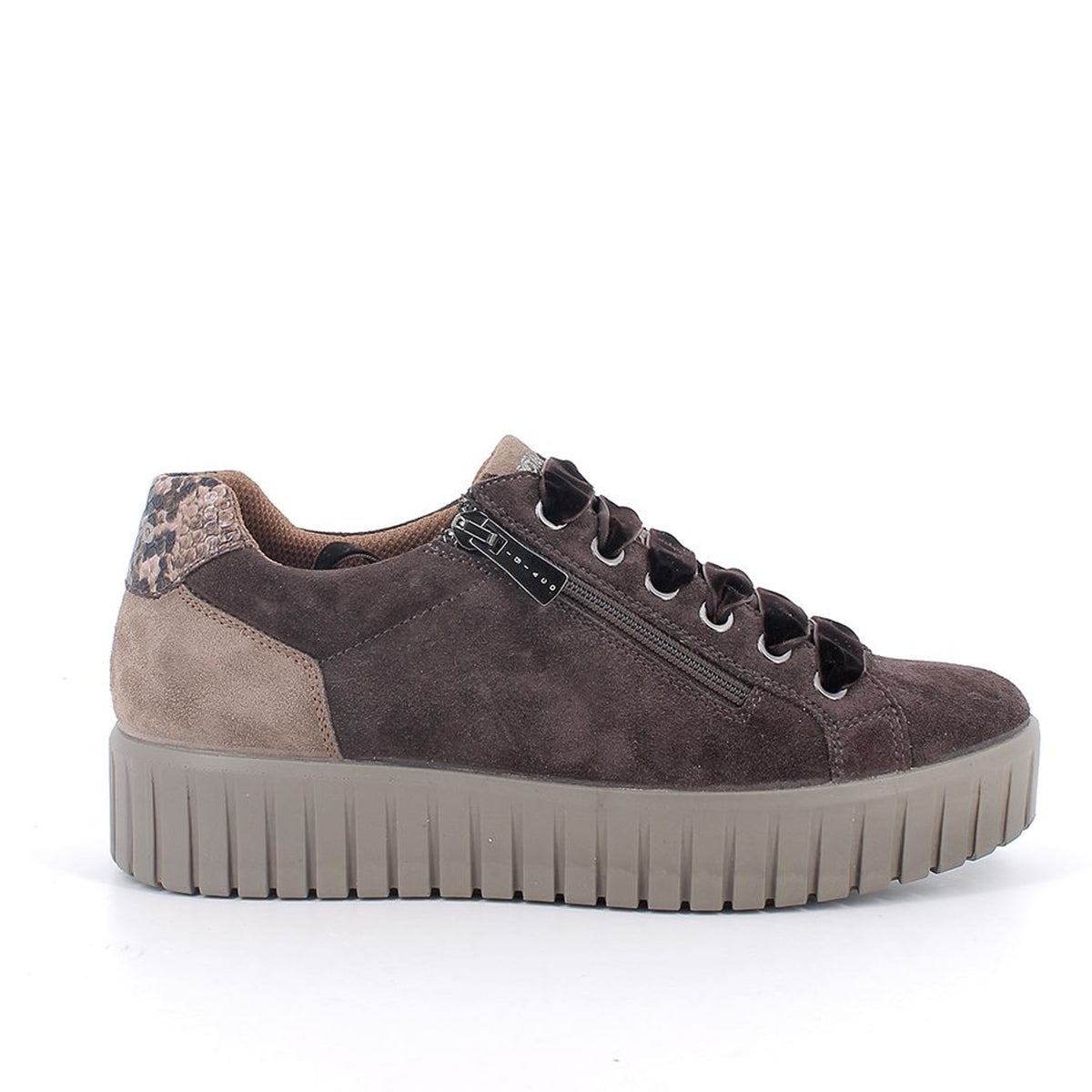 Womens Igi 2168622 Brown Side Zip Trainers